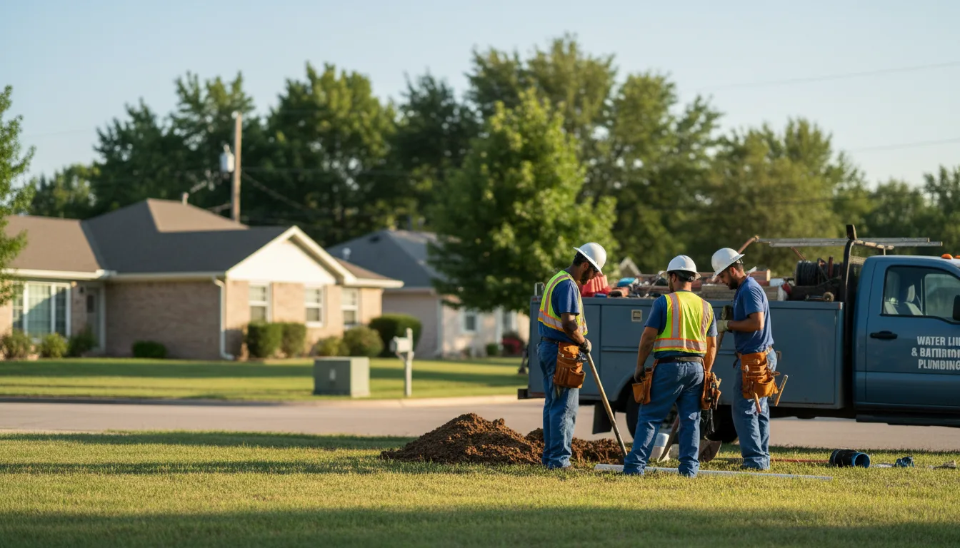 Residential water line and bathroom plumbing service in Tacna, AZ